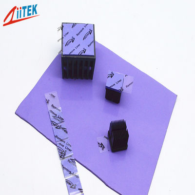 Pad thermique en silicone bleu-violet de 2,5 W pour équipement électronique